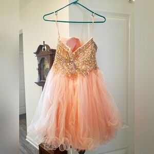 Sequinned Baby Doll Mini Dress